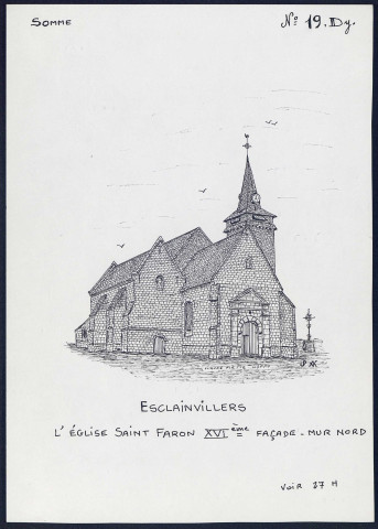 Esclainvillers : église Saint-Faron - (Reproduction interdite sans autorisation - © Claude Piette)