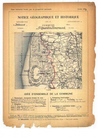 Saint Quentin En Tourmont : notice historique et géographique sur la commune