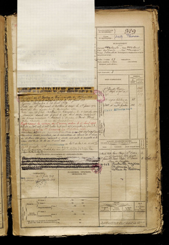 Hennino, André, né le 29 septembre 1899 à Péronne (Somme), classe 1919, matricule n° 929, Bureau de recrutement de Péronne