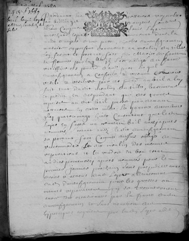 Etude de Me Antoine Debacq à Amiens (étude n°6). Minutes de l'année 1689