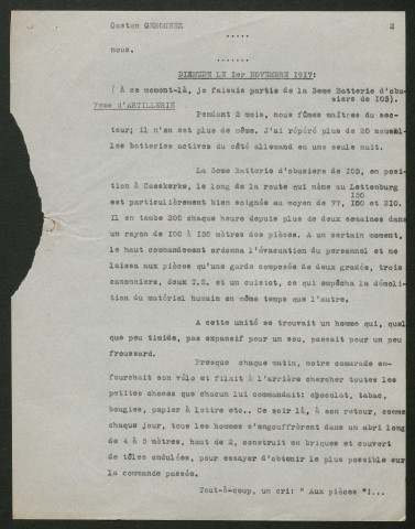 Témoignage de Geronnez, Gaston et correspondance avec Jacques Péricard