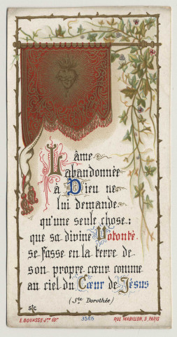 L'Âme abandonnée à Dieu ne lui demande qu'une seule chose : que sa divine volonté se fasse en la terre de son propre coeur comme ai ciel du Coeur de Jésus. Le Sacré-Coeur de Jésus.