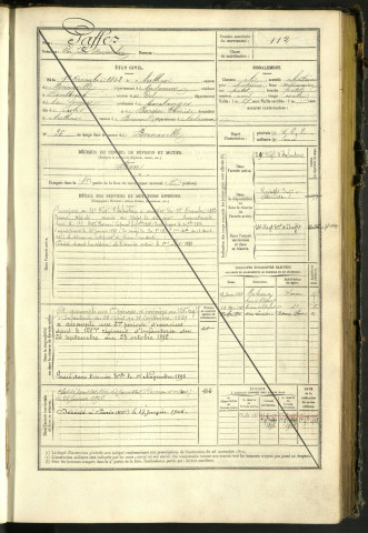 Gaffez, Eloi Jules Maximillien, né le 1 décembre 1862 à Autheux (Somme, France), classe 1882, matricule n° 112, Bureau de recrutement d'Abbeville