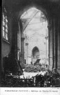 Bombardement d'Amiens - Intérieur de l'Eglise St-Martin