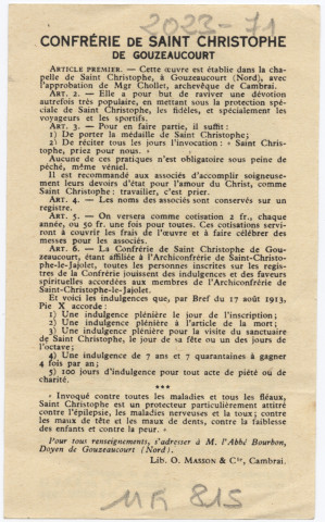 Prière à Saint Christophe