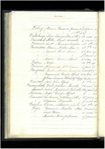 Domqueur : tables décennales des naissances, mariages et décès (1903-1912)