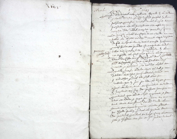 Etude de Me Antoine Ricard à Amiens (étude n°25). Minutes de l'année 1647