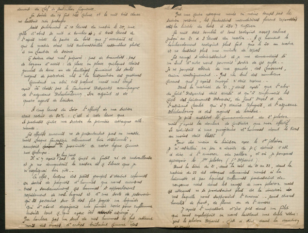 Témoignage de Hovine, Henri (Sergent major) et correspondance avec Jacques Péricard