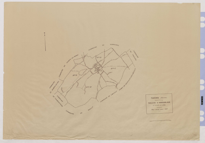 Plan du cadastre rénové - Namps-Maisnil (Taisnil) : tableau d'assemblage (TA)