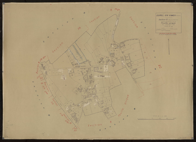 Plan du cadastre rénové - Sorel-en-Vimeu : section C