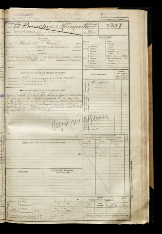 Le Boucher D'Hérouville, Bernard Marie Félix Gabriel, né le 11 novembre 1901 à Amiens (Somme), classe 1921, matricule n° 1357, Bureau de recrutement d'Amiens