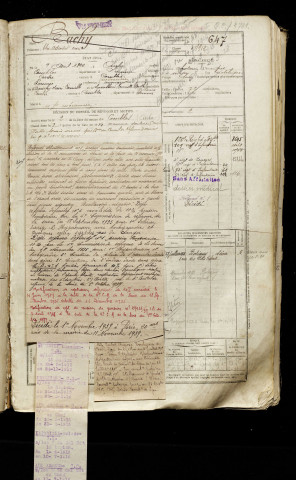 Bachy, Elie Adéodat Marius, né le 09 avril 1894 à Curlu (Somme), classe 1914, matricule n° 647, Bureau de recrutement de Péronne