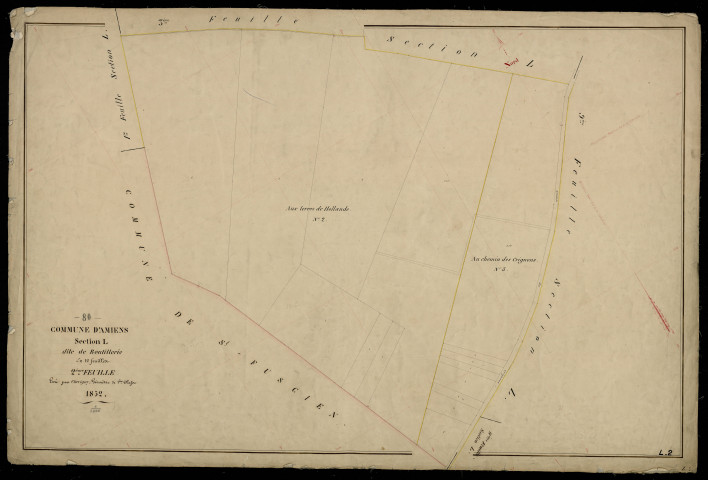 Plan du cadastre napoléonien - Amiens : Boutillerie, L2