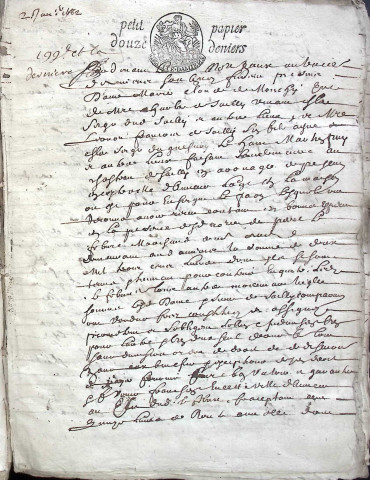 Etude de Me René Chevalier à Amiens (étude n°5). Minutes de l'année 1682