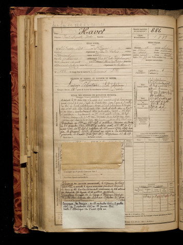 Havet, Paul Auguste Victor, né le 24 octobre 1870 à Saint-Omer (Pas-de-Calais), classe 1890, matricule n° 886, Bureau de recrutement d'Amiens