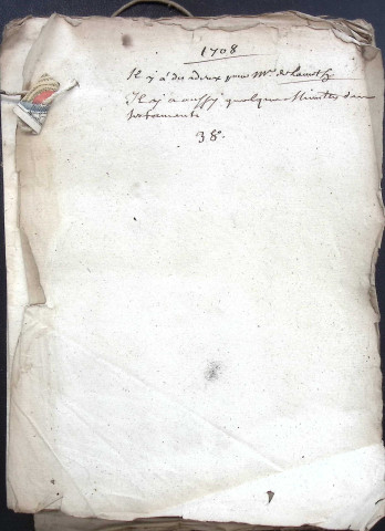 Etude de Me Nicolas Rouget à Amiens (étude n°5). Minutes de l'année 1708