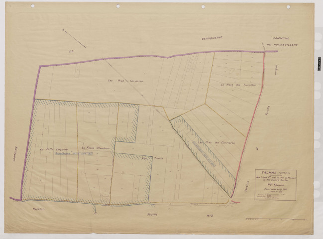 Plan du cadastre rénové - Talmas : section C1