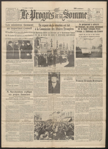 Le Progrès de la Somme, numéro 21343, 23 février 1938