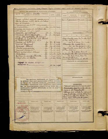 Ossart, Pierre François Eugène, né le 02 mai 1886 à Brévillers (Somme), classe 1906, matricule n° 44, Bureau de recrutement d'Amiens