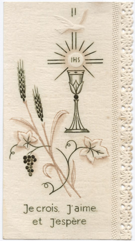 Je crois, J'aime et J'espère. Profession de foi, Jean-Marie Sivry, église de Thoisy-la-Berchère, 30 mai 1971