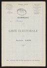 Liste électorale : Fieffes-Montrelet (Montrelet)