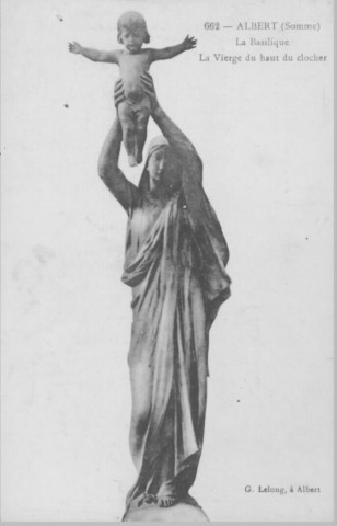 La basilique - La vierge du haut du clocher