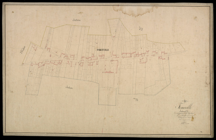 Plan du cadastre napoléonien - Forceville-en-Vimeu (Forceville) : Chef-lieu (Le), A développement