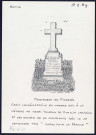 Montauban-de-Picardie : croix commémorative en marbre gris - (Reproduction interdite sans autorisation - © Claude Piette)