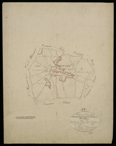 Plan du cadastre napoléonien - Marchelepot : tableau d'assemblage