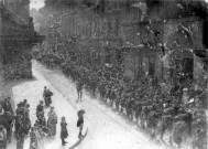 Guerre 1914-1918. L'entrée de l'infanterie allemande dans Amiens, le 7 septembre 1914