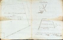 Plan d'arpentage de terres appartenant au domaine de l'abbaye de Corbie