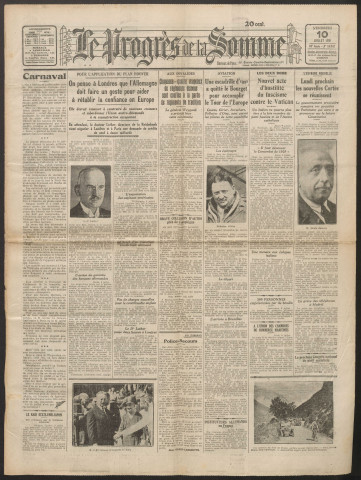 Le Progrès de la Somme, numéro 18942, 10 juillet 1931