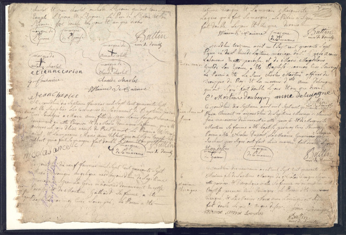 Douilly : naissances, mariages (1747-1791)