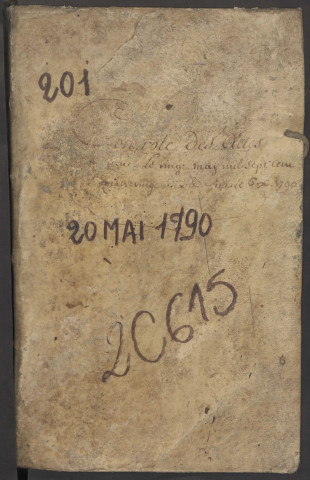 Contrôle des actes du bureau d’Amiens pour la période du 20 mai 1790 au 6 décembre 1790