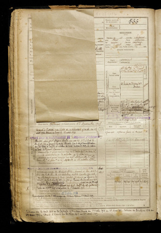 Denamps, Achille Louis Julien, né le 16 juin 1881 à Belloy-sur-Somme (Somme), classe 1901, matricule n° 566, Bureau de recrutement d'Amiens