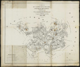 Carte du canton de Guiscard, réduite d'après les plans du cadastre à l'Echelle de 1 : 50000 pour être annexée au précis statistique du canton de Guiscard inséré dans l'Annuaire du Département de l'Oise. Année 1833