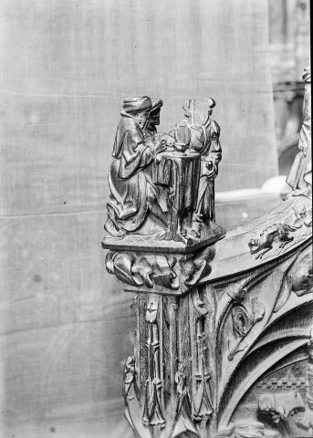 Cathédrale, stalles : rampe J96, partie haute