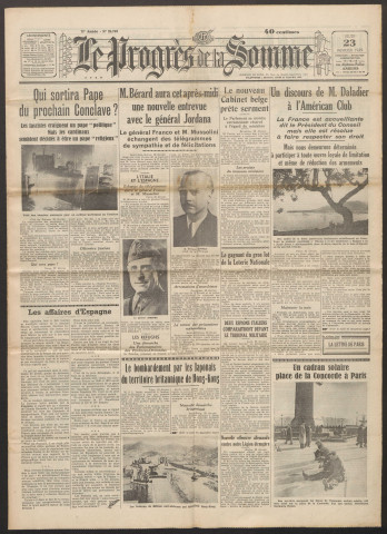 Le Progrès de la Somme, numéro 21705, 23 février 1939
