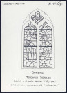 Soreng (commune de Monchaux-Soreng, Seine-Maritime) : église, vitrail Saint-Milfort - (Reproduction interdite sans autorisation - © Claude Piette)