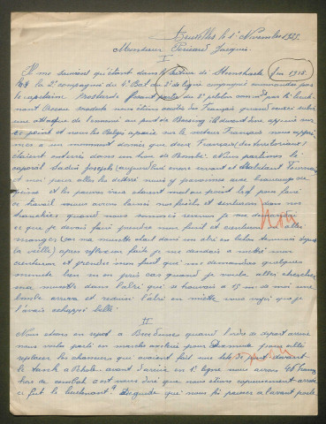 Témoignage de Bontemps, C. et correspondance avec Jacques Péricard