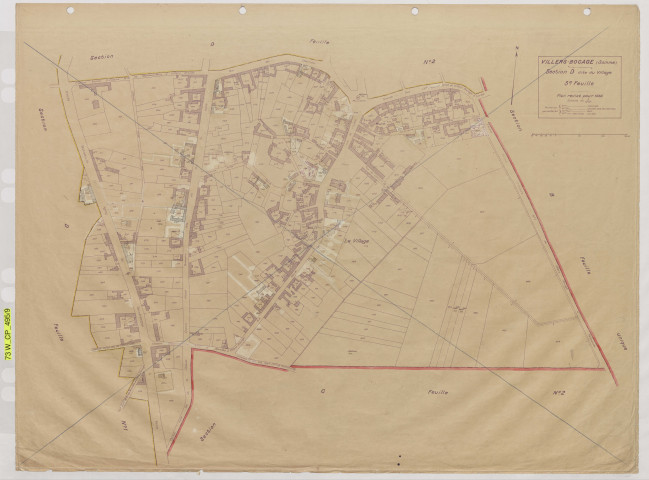 Plan du cadastre rénové - Villers-Bocage : section D3