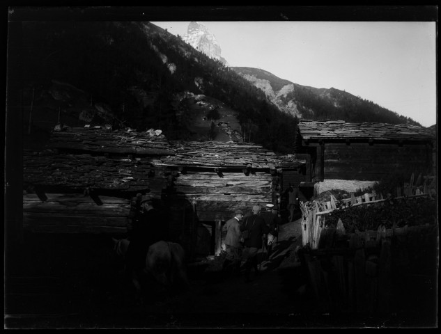 Chemin de Zermatt au lac Noir, village - juillet 1903