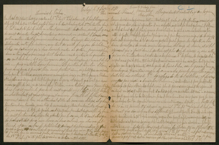 Témoignage de Joulain, Pierre et correspondance avec Jacques Péricard