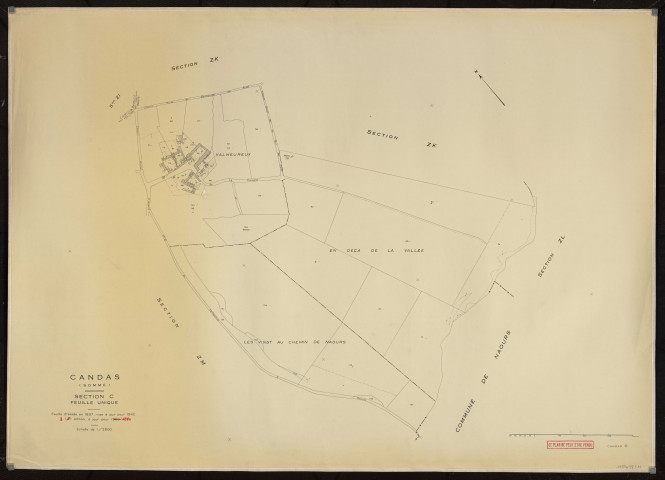Plan du cadastre rénové - Candas : section C