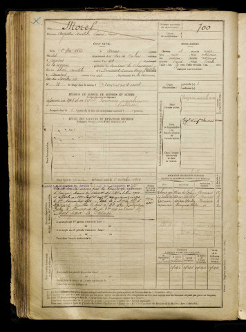 Morel, Augustin Anatole Louis, né le 01 mai 1882 à Arras (Pas-de-Calais), classe 1902, matricule n° 700, Bureau de recrutement d'Amiens