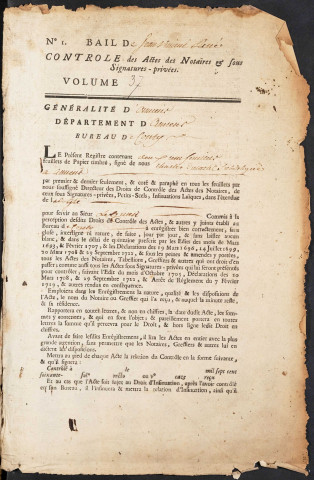 Contrôle des actes du bureau de Conty pour la période du 21 février 1781 au 9 mai 1784