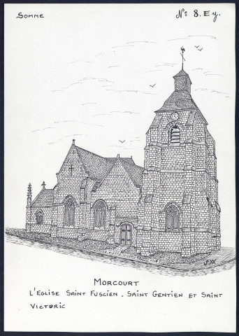 Morcourt : église Saint-Fuscien, Saint-Gentien et Saint Victoric - (Reproduction interdite sans autorisation - © Claude Piette)