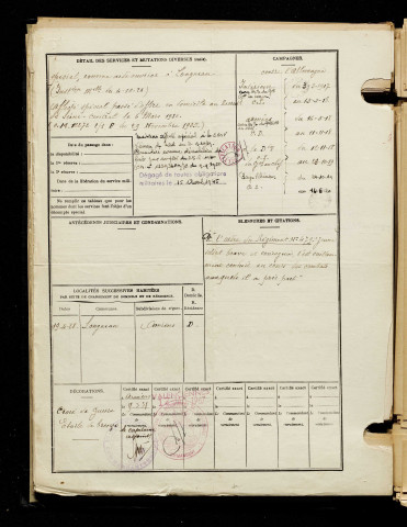 Dalbart, Gaston Michel, né le 15 décembre 1898 à Mouflières (Somme), classe 1918, matricule n° 307, Bureau de recrutement d'Amiens