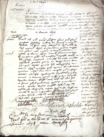 Etude de Me François Lecaron à Amiens (étude n°11). Minutes de l'année 1694