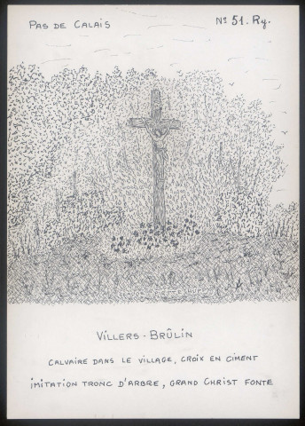 Villers-Brûlin (Pas-de-Calais) : calvaire dans le village - (Reproduction interdite sans autorisation - © Claude Piette)